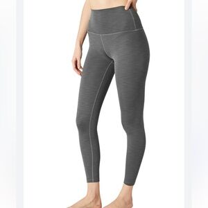 BEYOND YOGA Heather Rib High Waisted Midi Leggings Gray Medium HR3243
